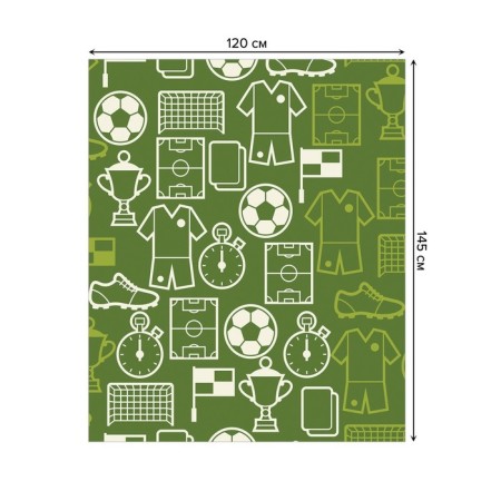 The tablecloth “Football Attributes”, rectangular, Saten, size 120x145 cm-1