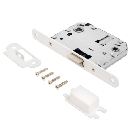 Latch allyur art l7050r w, matte white, oval bar 18 mm without pens with a latch 95203