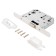 Latch allyur art l7050r w, matte white, oval bar 18 mm without pens with a latch 95203