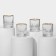 A set of glass glasses Elysia, 210 ml, 4 pcs, with a golden border