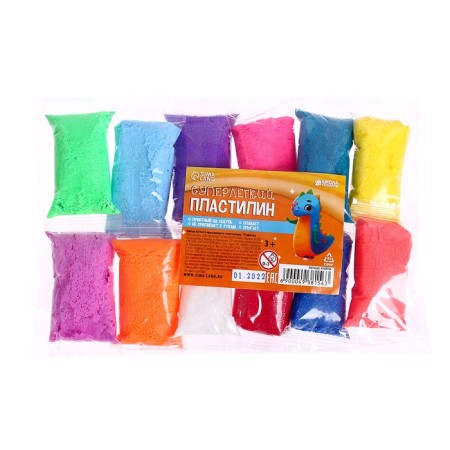 A set of light jumping plasticine, 12 colors, mix-3