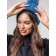Female ISee hat, size 52-56, blue color