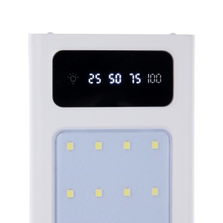 External battery 486, 20,000 mAh, Type-C/Lightning/MicroUSB cables, lantern, white-5