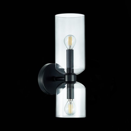 Sconces st. SL1180.401.02. Treviso. 2x40 watts, E14, 12x36 cm, black color-4
