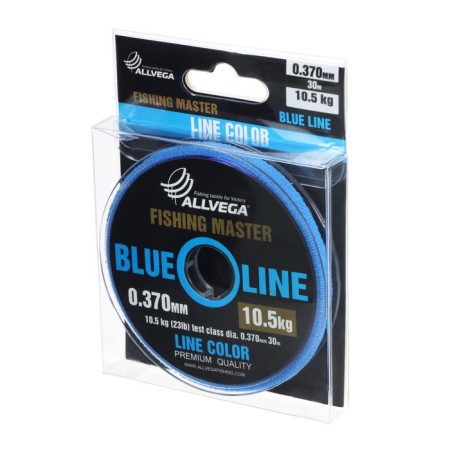 Monophile Fine Allvega Fishing Master, diameter 0.370 mm, test 10.5 kg, 30 m, blue-1