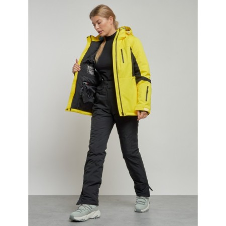 Ski jacket female, size 42, yellow color-10
