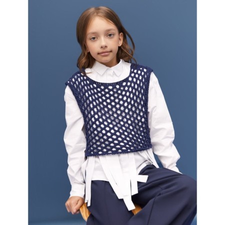 Knitted Knitted Children's Amarobaby Mesh, height 134 cm, blue color-11