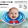 Circle of children's neck, for bathing, "gentleman", from 1 month, two -chamber, with rattles