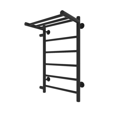 Water towel "Sanprise" Aurora P6, 400x700 mm, with a shelf, left, black matte-1
