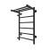 Water towel "Sanprise" Aurora P6, 400x700 mm, with a shelf, left, black matte