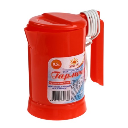 Electric kettle SHAMS SH-002 Harmony, 0.5 L, plastic, 800 W, red