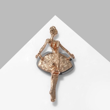 Brooch "Ballerina", purple color in gold-2