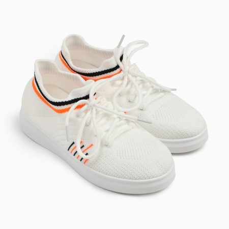 Baby sneakers, white color/strips on top, size 32