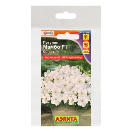 Petunia seeds "Mambo" F1 white multi -flowered, set 5 pcs-2