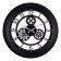 Watching clock, interior "skeleton", silent, d-40 cm, black case, aa