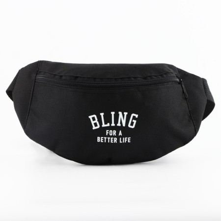 Board Belt Bling for a Better Life, 32x8x15 cm, lightning department, external pocket, white-1
