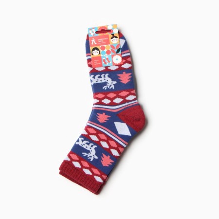 Nosk children's terry "Scandinavian patterns" color red, size 22-24-2