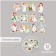 Stickers for creativity "Snowmen-iltus" embossing gold set 48 pcs 9x7x0.8 cm