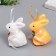 Decor suspension "Rabbit - shine, flower on the neck" set 2 pcs Mix 9 cm