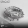 Bracelet Skin "on the magnet" beads, white-silver color, 38cm