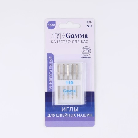 Needles for household sewing machines, universal, No. 110, 5 pcs, nu-3