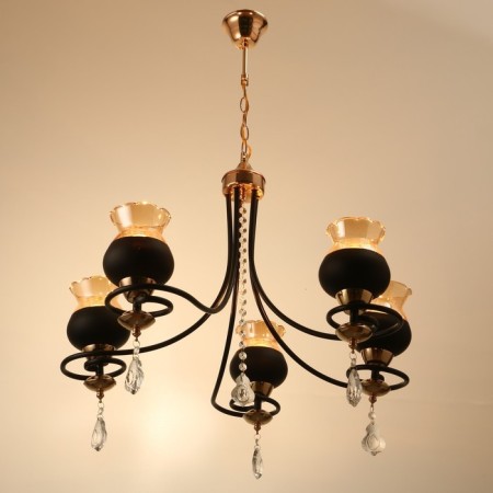 Lyra chandelier 5he27 40w Black 60x60x85 cm Bayerlux-1