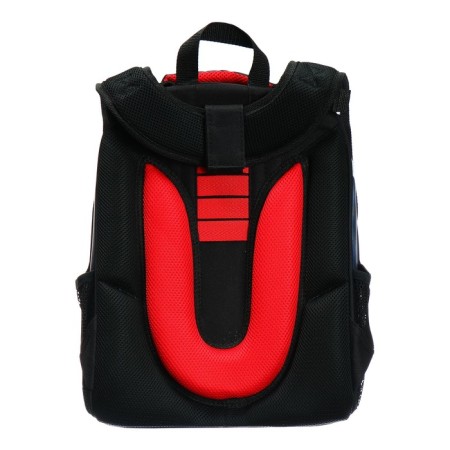 School backpack 38 x 30 x 16 cm, ergonomic back, stavia "yellow machine", black-5
