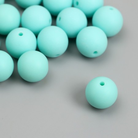 Beads for creativity plastic "Aquamarine" matte d = 1.2 cm set 20 g