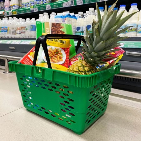 Basket plastic basket, 20 l, 2 plastic handles, green color-2