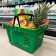 Basket plastic basket, 20 l, 2 plastic handles, green color