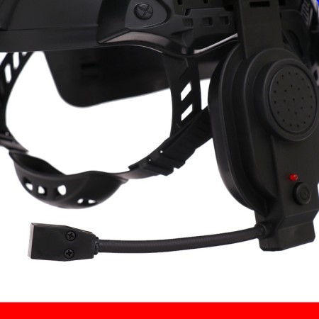 The helmet of the policeman "Super Agent", light and sound effects, works from batteries-9