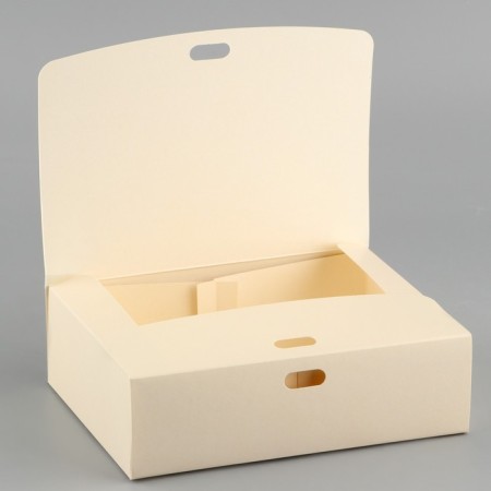Gift folding box, packaging, "beige", 16.5 x 12.5 x 5 cm, without tape-5