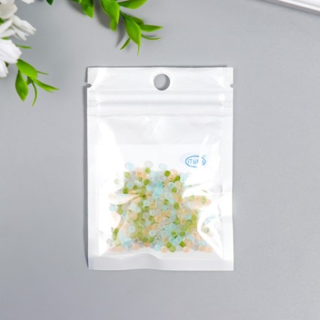 Glass 8/0 "Matte translucent. Melange Summer" 10 g-2