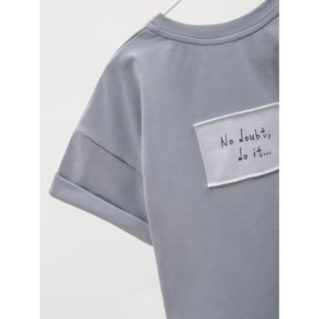 T -shirt Children's Amarobaby Stripe, height 122 cm, gray color-17
