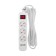Extension cord Standard 3 nests, 5m, 3x1.0mm², s/h, with a switch, 2 USB, white rexant