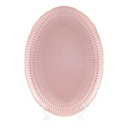 Oval Cmielow dish Sofia "Pink glaze", length 24 cm