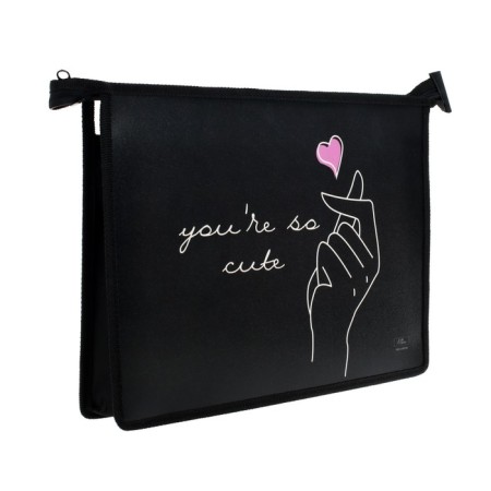 A4, 325 x 230 x 55 mm notebook folder, lightning from above, plastic, PM-A4-29 calligrata "Kiss"-1