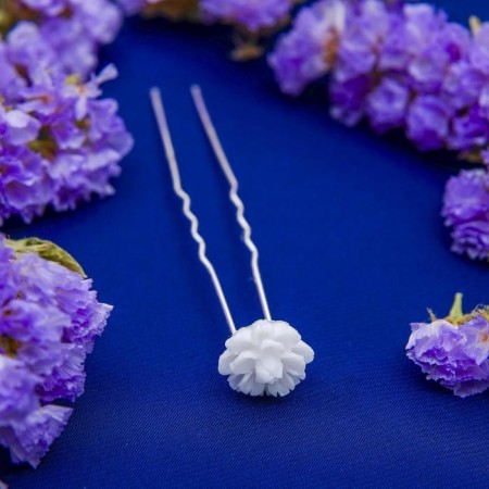 Hair hairpin "Vasille" White