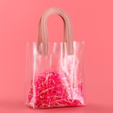 Gift package from PVC, pink, 17 x 15 x 8 cm
