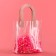 Gift package from PVC, pink, 17 x 15 x 8 cm
