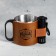Tourist mug with flashlight "100% man", 175 ml