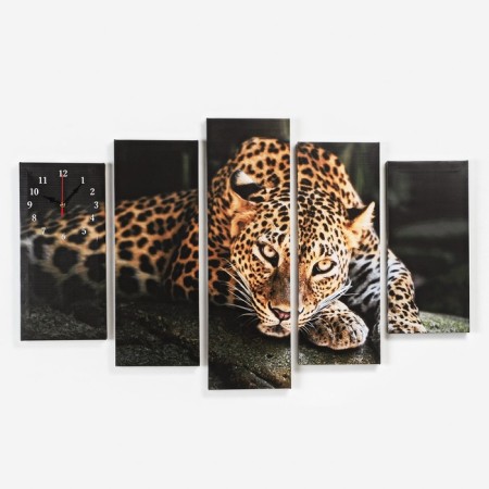 Carty clock is wall-mounted, modular "leopard", 80 × 140 cm