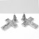 Earrings "Crosses" relief, color silver