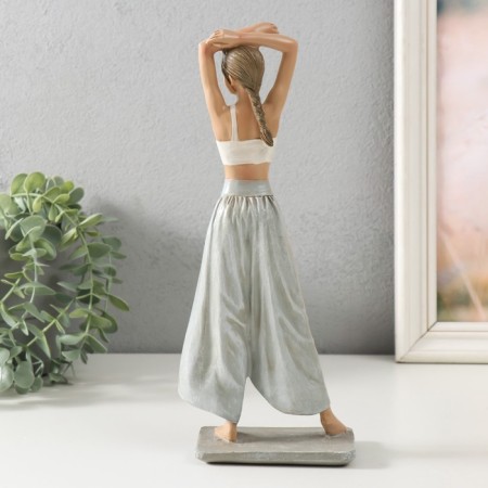 Polystone souvenir "Girl practicing yoga" 11x6.5x27 cm-4