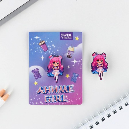 ANime Girl stickers icon, 6.5 x 9 cm-2