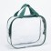 Lightning cosmetic bag, transparent/green color