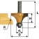 Clesteric Encor 9259, Komovic, on wood, D = 8 mm, R = 2.4 mm, 17.3 x 8 mm