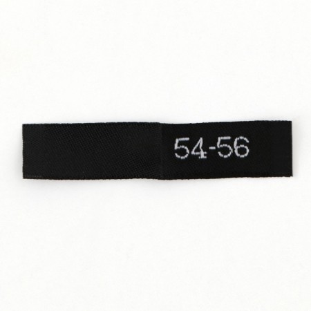 Textile strip "54-56", 5 x 1.1 cm, black color-3