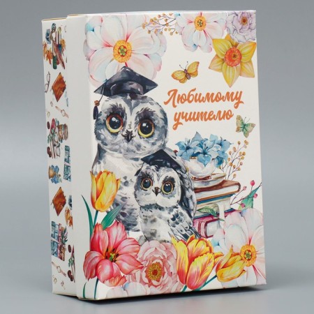Gift folding box, packaging, “Favorite Teacher”, 21 x 15 x 7 cm-2