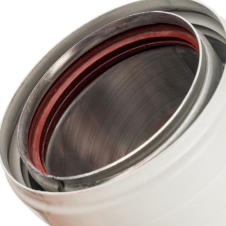The chimney element Stout SCA-0080-800045, divert 45 °, DN 80, insulated-3